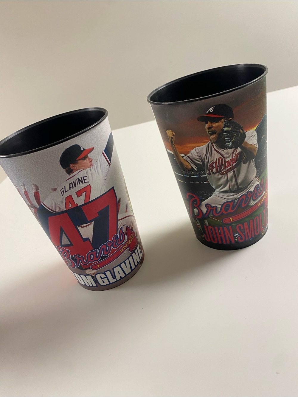 Atlanta Braves John Smoltz & Tom Glavine Plastic Cups